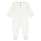 Baby Girls White Babygrow & Hat Gift Set, 1, hi-res