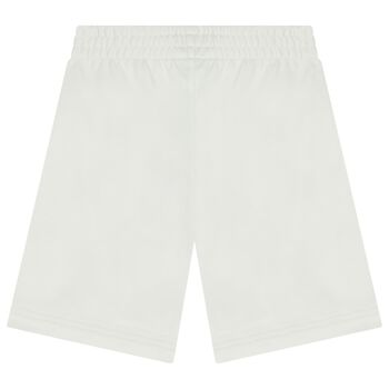 White Logo Shorts