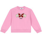 Younger Girls Pink Logo Tracksuit, 1, hi-res