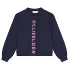 Girls Navy Blue Sequin Cardigan, 2, hi-res