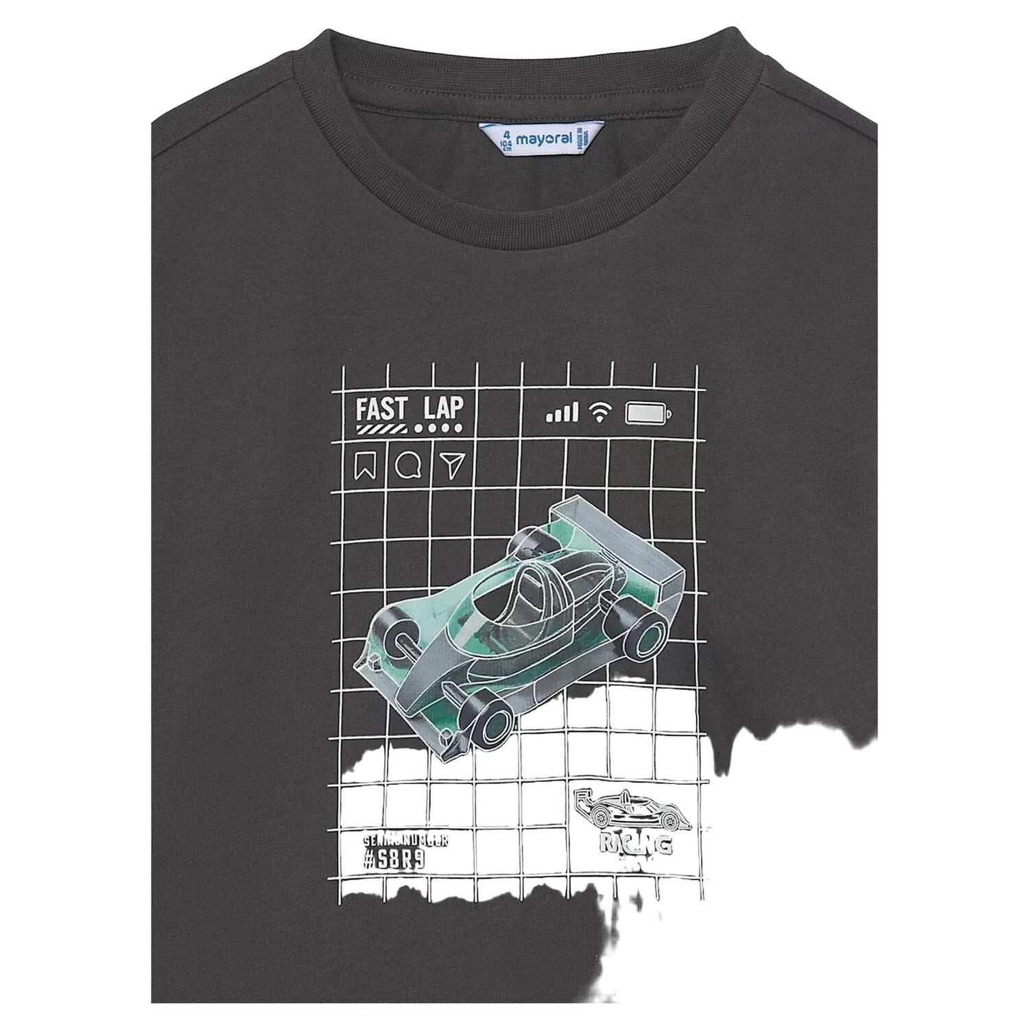 Boys Grey Glow In The Dark Long Sleeve Top, 2, hi-res