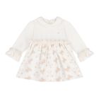 Baby Girls Ivory Teddy Bear Dress, 1, hi-res