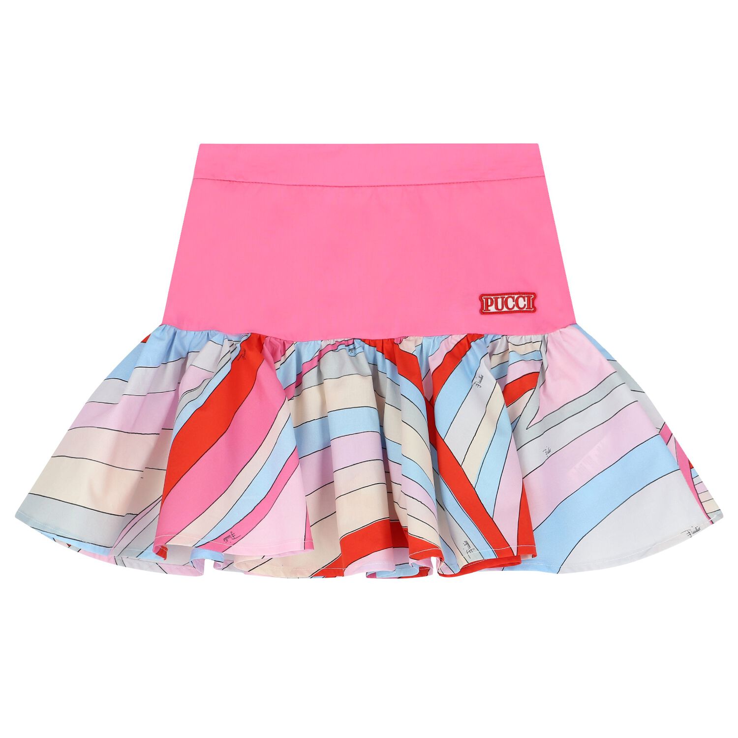 Girls Pink Iride Skirt, 1, hi-res
