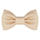 Girls Beige Bow Hairclip, 1, hi-res