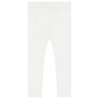 Younger Girls White Hearts Leggings, 1, hi-res