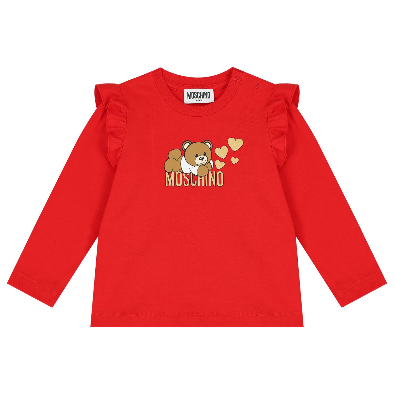 Younger Girls Red & Ivory Teddy Bear Logo Leggings Set, 1, hi-res image number null