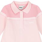Younger Girls Pink Logo Polo Dress, 1, hi-res