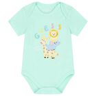 Baby Girls Beige & Green Logo Bodysuit Gift Set, 1, hi-res