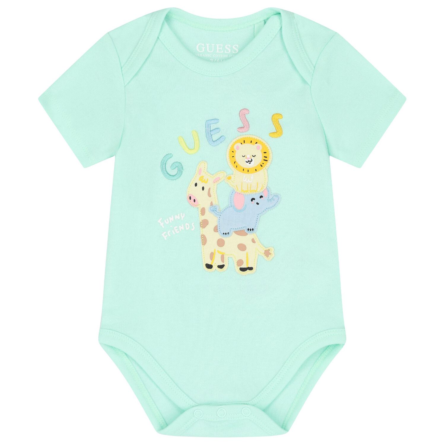 Baby Girls Beige & Green Logo Bodysuit Gift Set, 1, hi-res