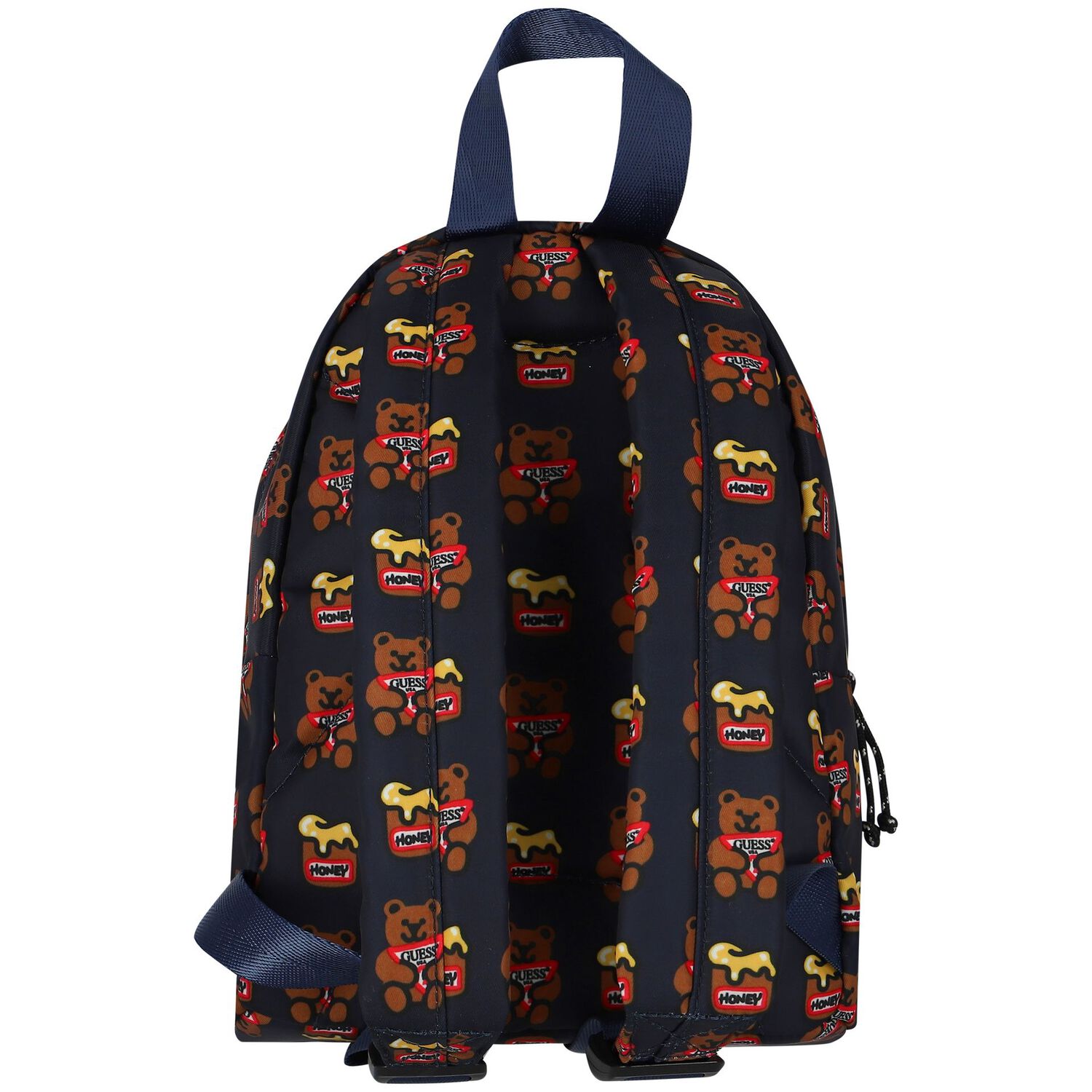 Younger Boys Navy Logo Teddy Backpack, 1, hi-res