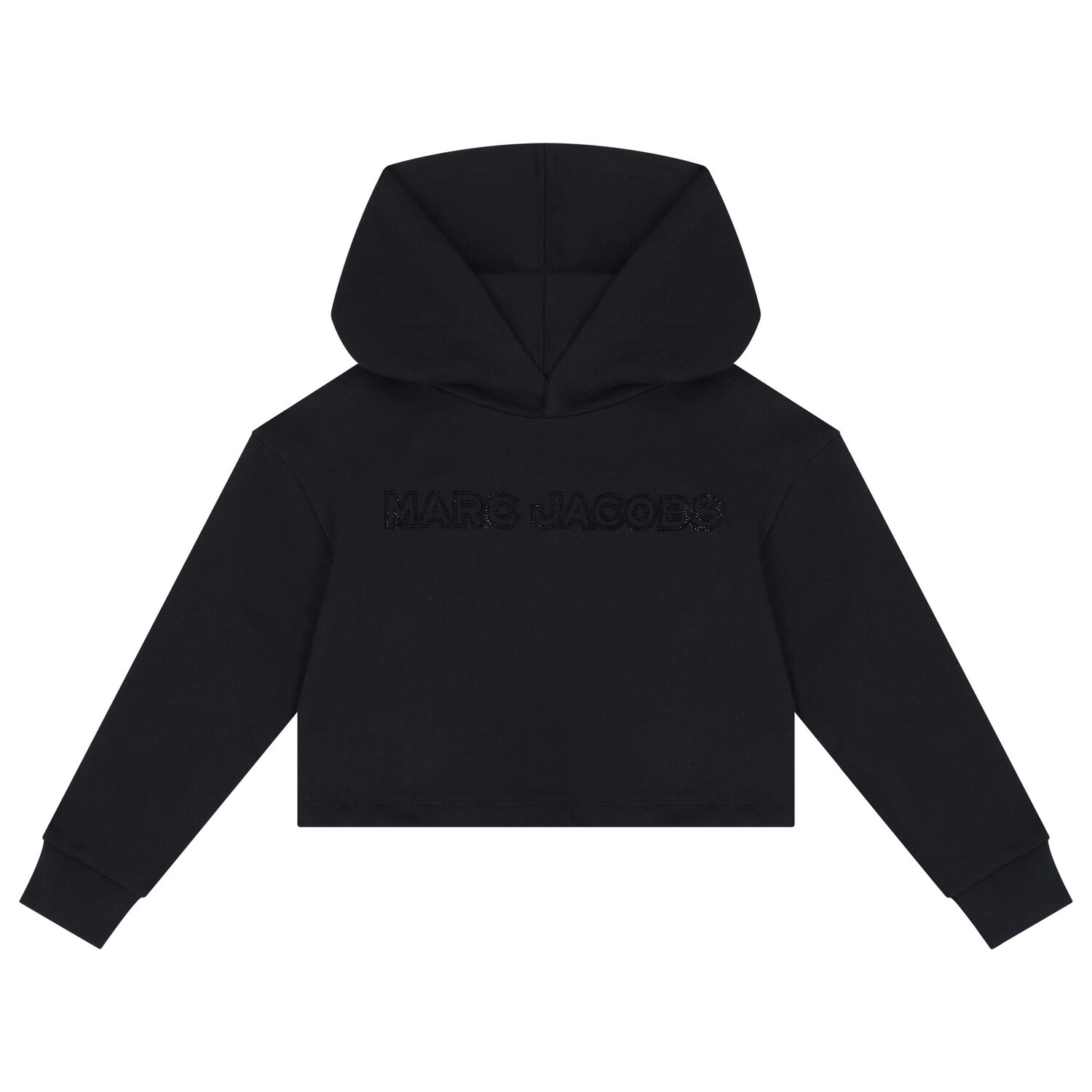 Girls Black Logo Hooded Top, 1, hi-res image number null