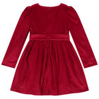 Girls Red Long Sleeve Dress, 1, hi-res
