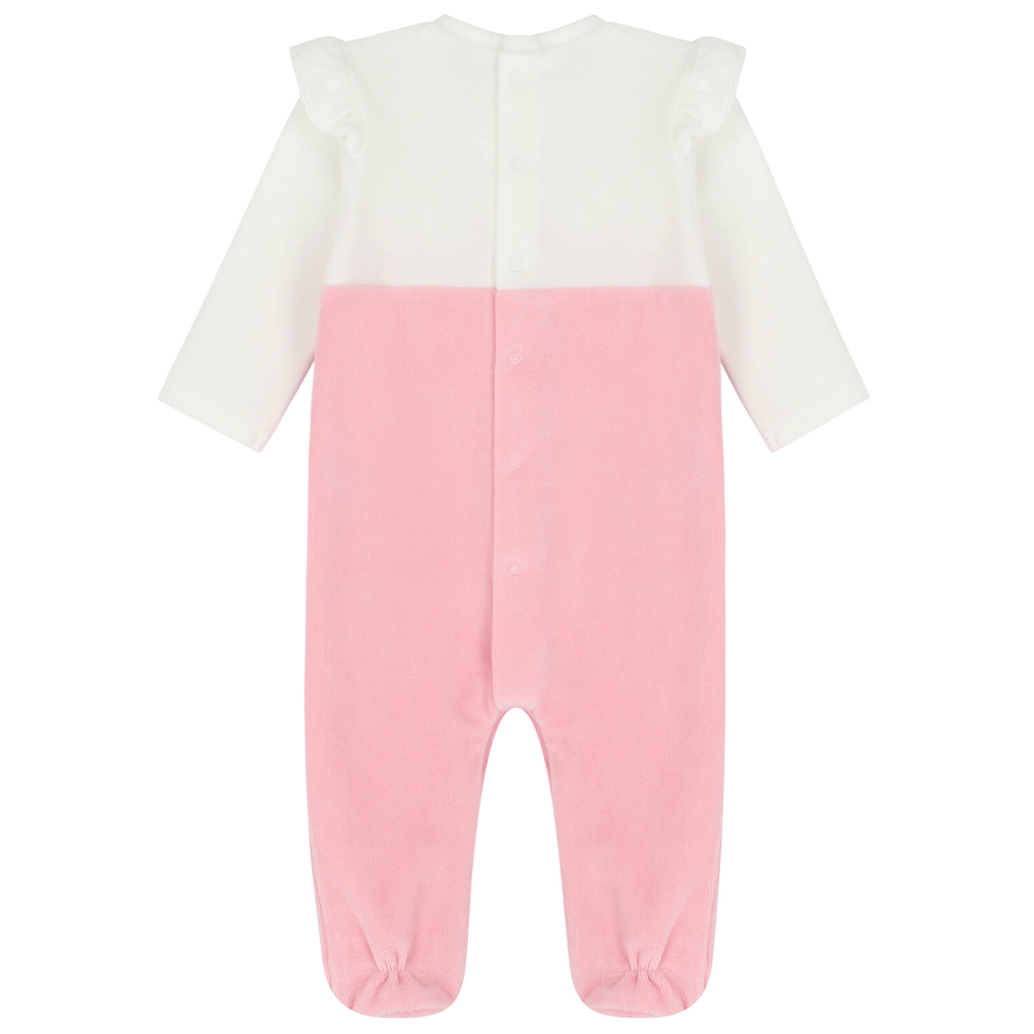 Baby Girls Pink & White Cat Babygrow, 1, hi-res image number null