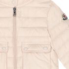 Younger Girls Pink Puffer Jacket, 1, hi-res