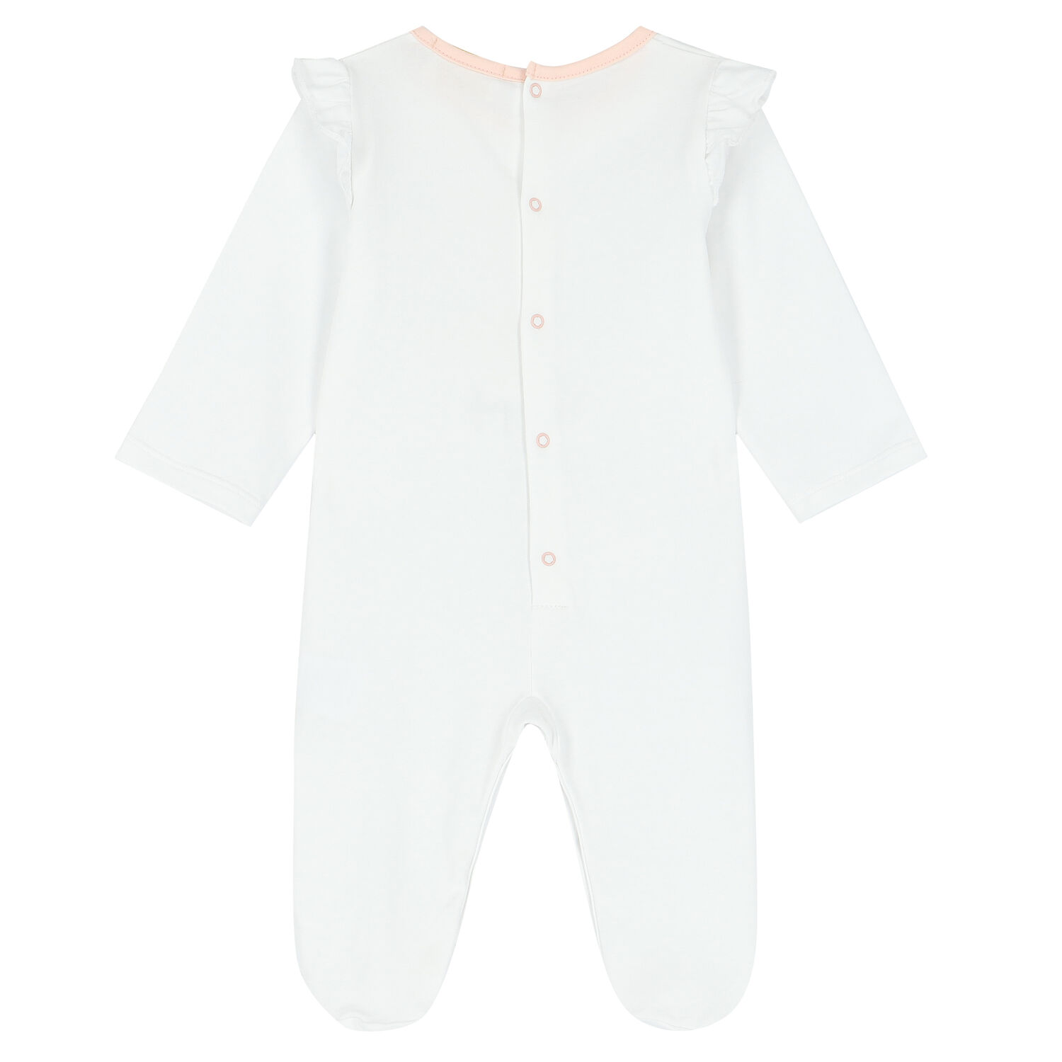 Baby Girls White Logo Babygrow, 1, hi-res image number null