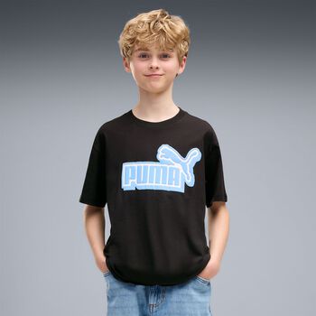 Boys Black & Blue Logo T-Shirt