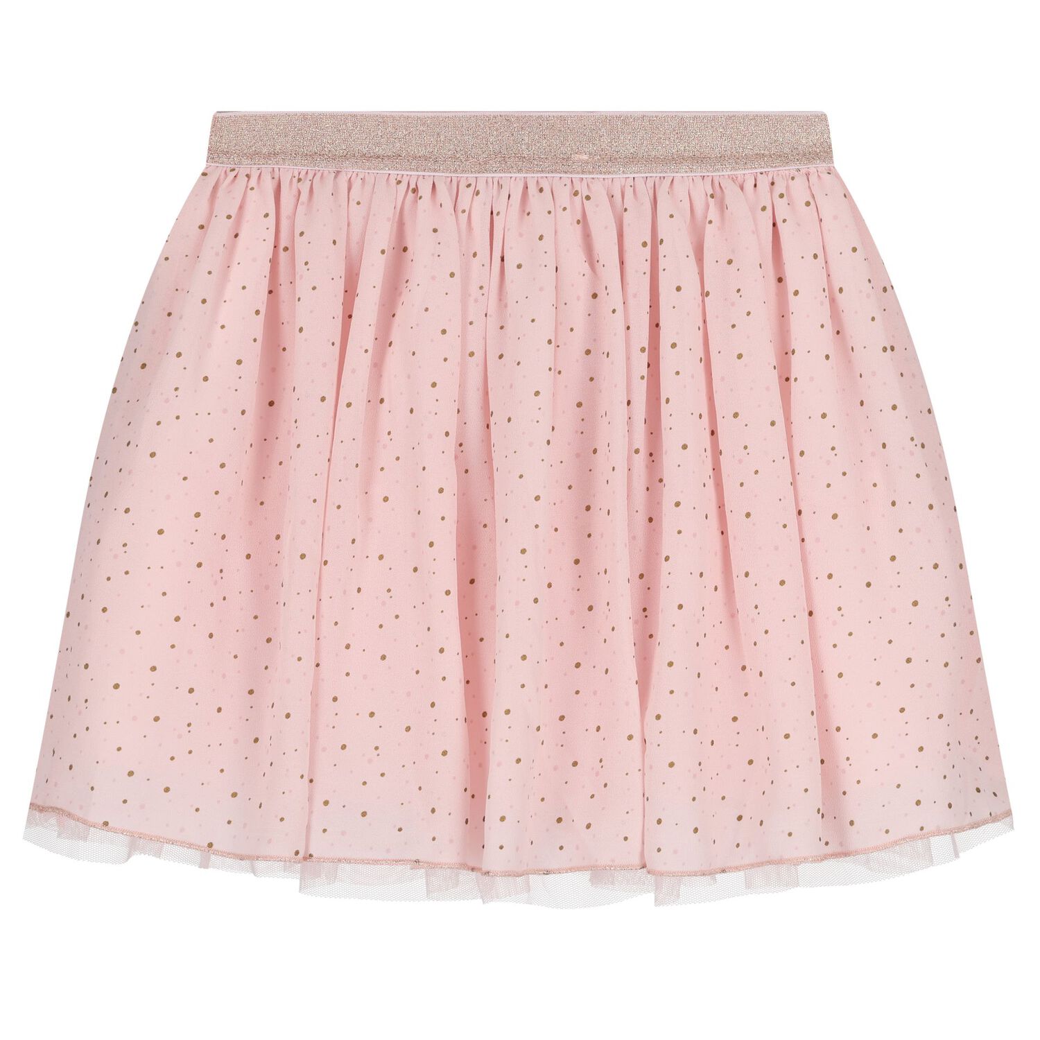 Girls Pink Polka Dot Skirt, 1, hi-res