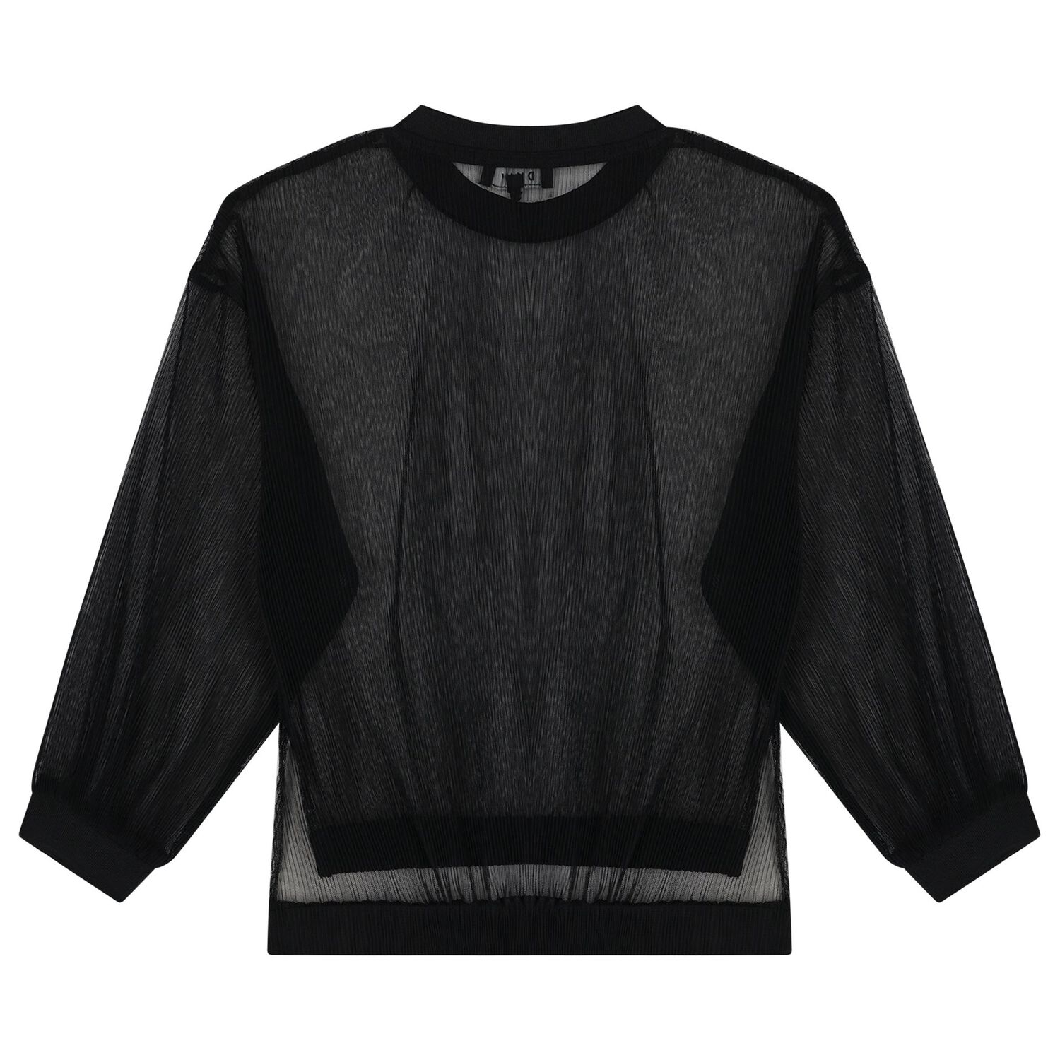 Girls Black & White Logo Top, 1, hi-res