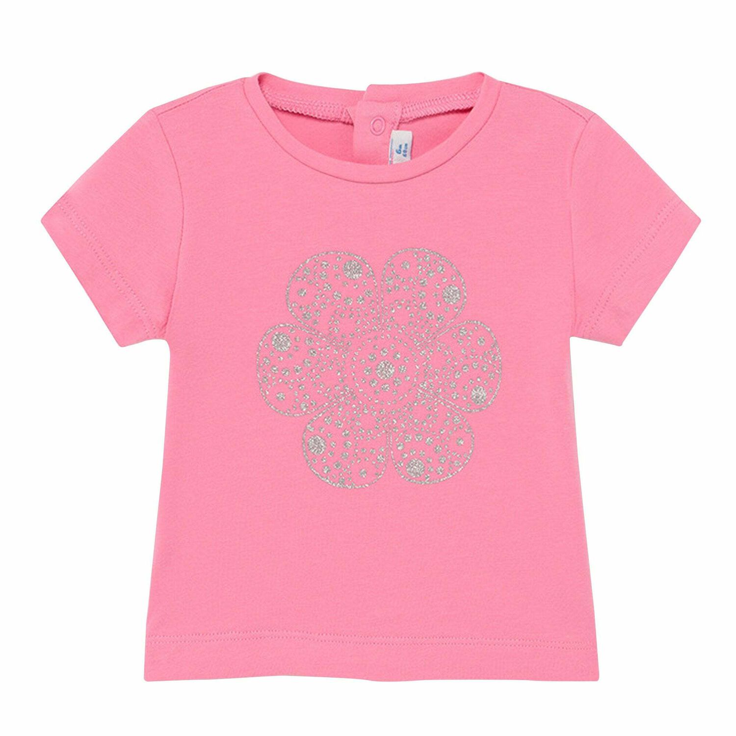 Younger Girls Pink Flower T-Shirt, 1, hi-res image number null