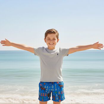 Boys Blue Polo Swim Shorts