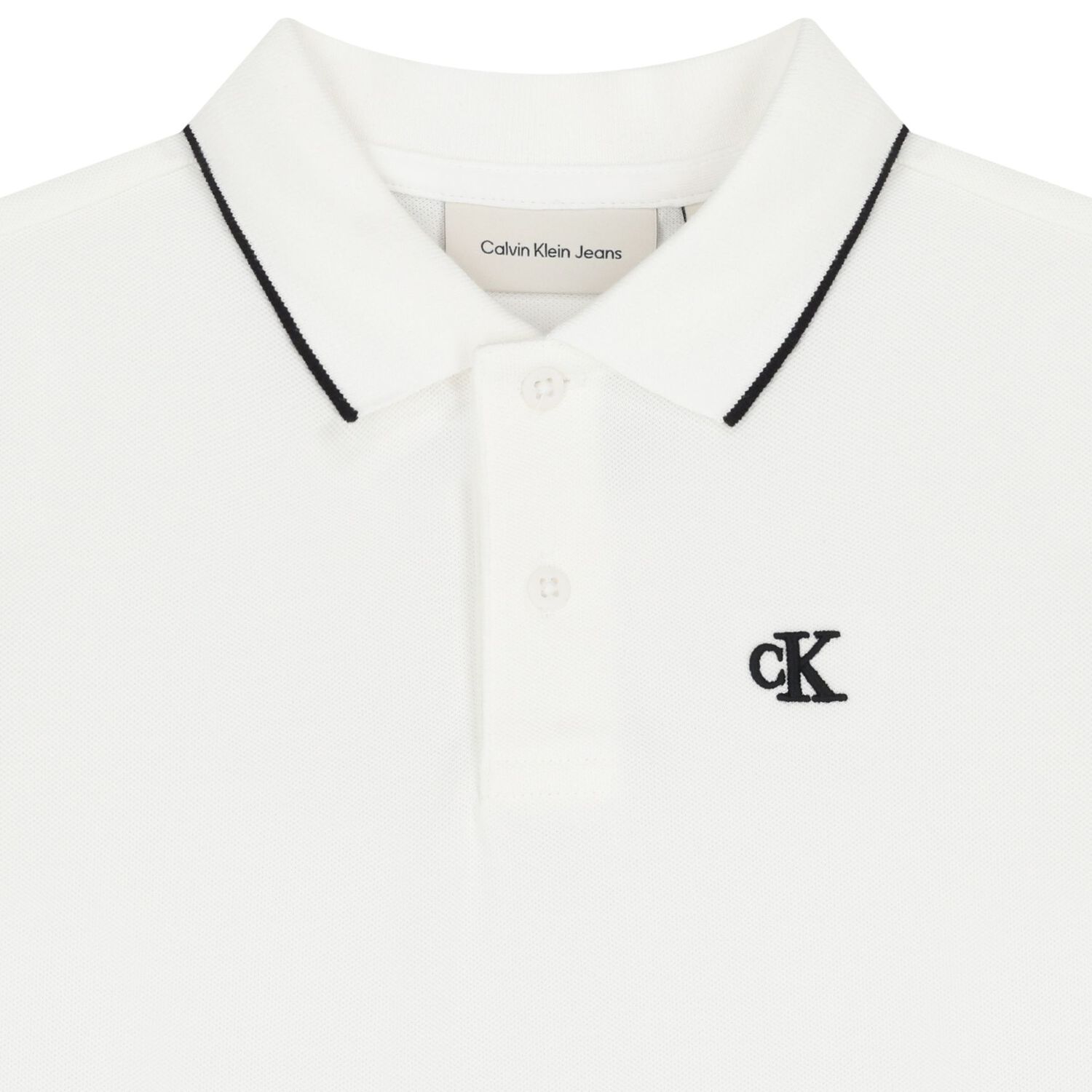 Boys White Logo Polo Shirt , 2, hi-res