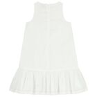 Girls White & Pink Zigzag Dress, 1, hi-res