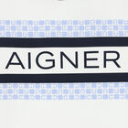 Younger Boys White & Navy T-Shirt, 1, hi-res