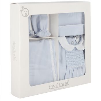 Baby Boys Blue & White Babygrow Gift Set