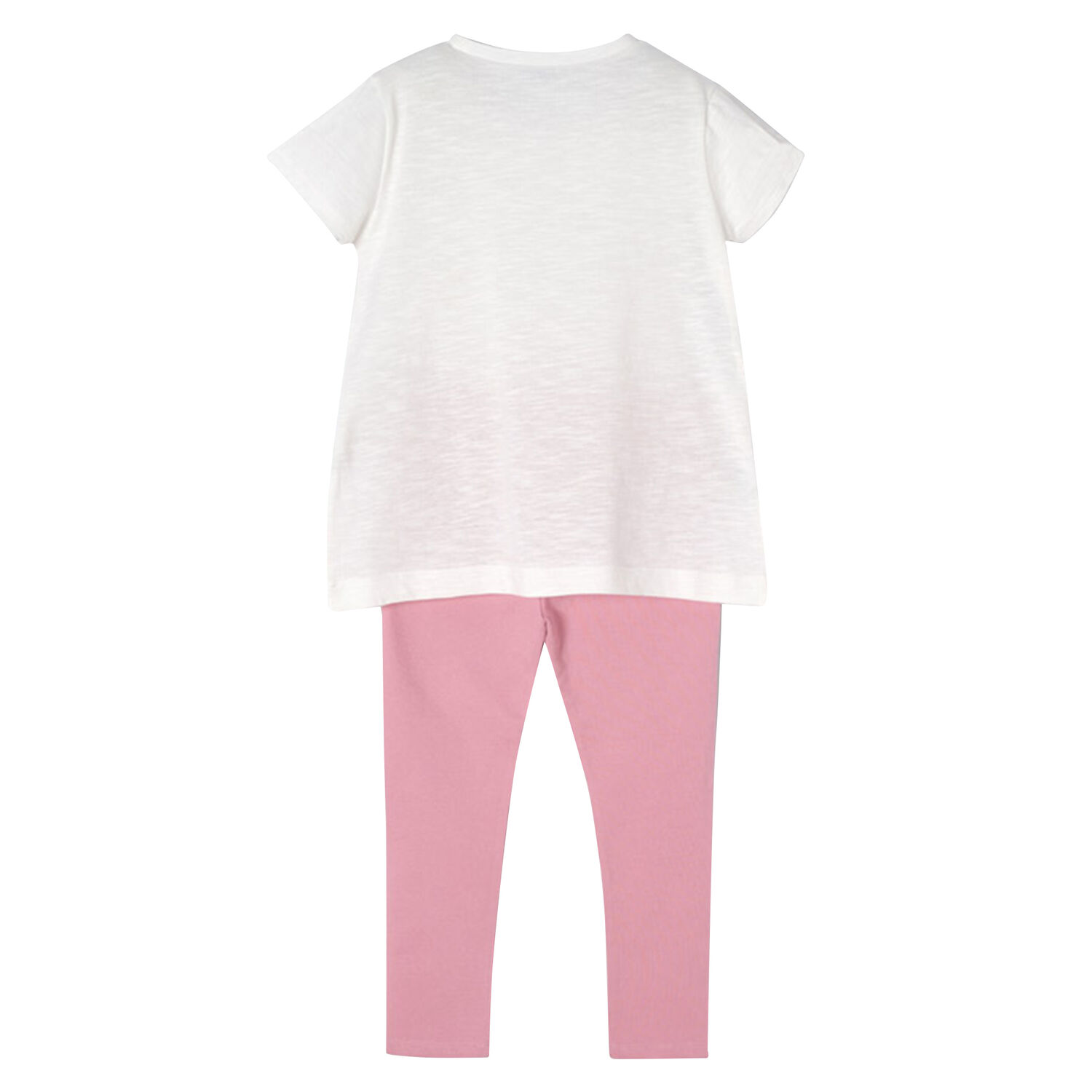 Girls White & Pink Zebra Leggings Set, 1, hi-res