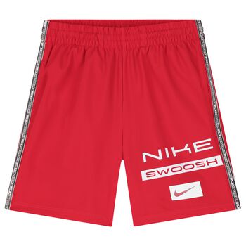 Boys Red Logo Shorts