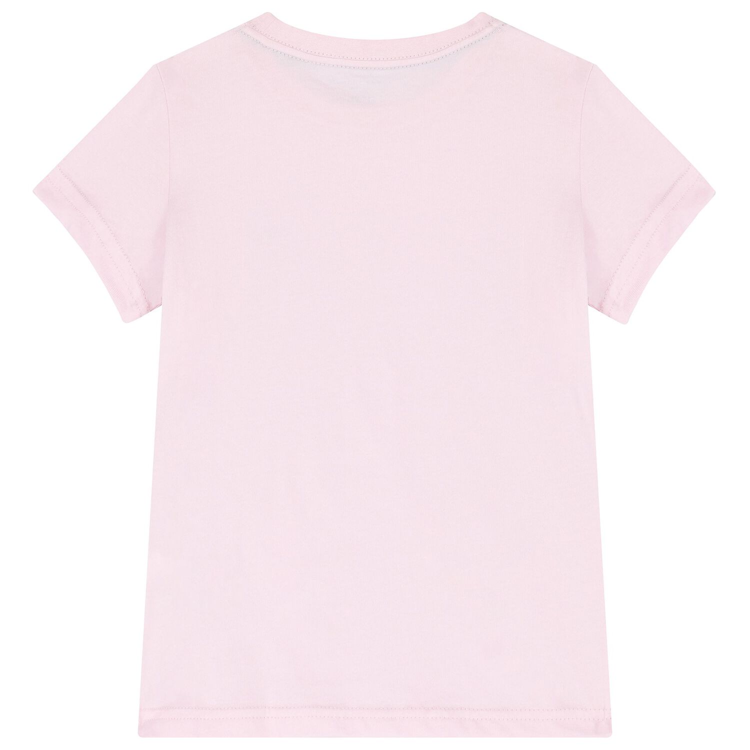 Girls Pink & White Cotton Logo T-Shirts ( 2-Pack ), 1, hi-res