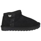 Girls Black Faux Suede Boots, 4, hi-res
