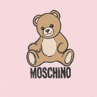 Younger Girls Pink Teddy Bear Logo T-Shirt, 4, hi-res