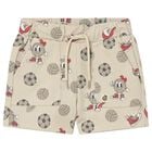 Younger Boys Beige Ball Shorts, 1, hi-res