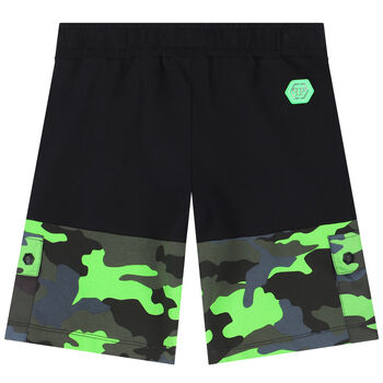 Boys Black Logo Shorts