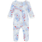 Baby Girls Blue Jewelry Logo Babygrow, 1, hi-res