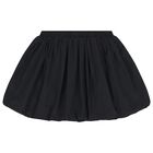 Girls Black Logo Balloon Skirt, 1, hi-res