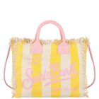 Girls Pink, Ivory & Yellow Logo Tote Bag, 1, hi-res