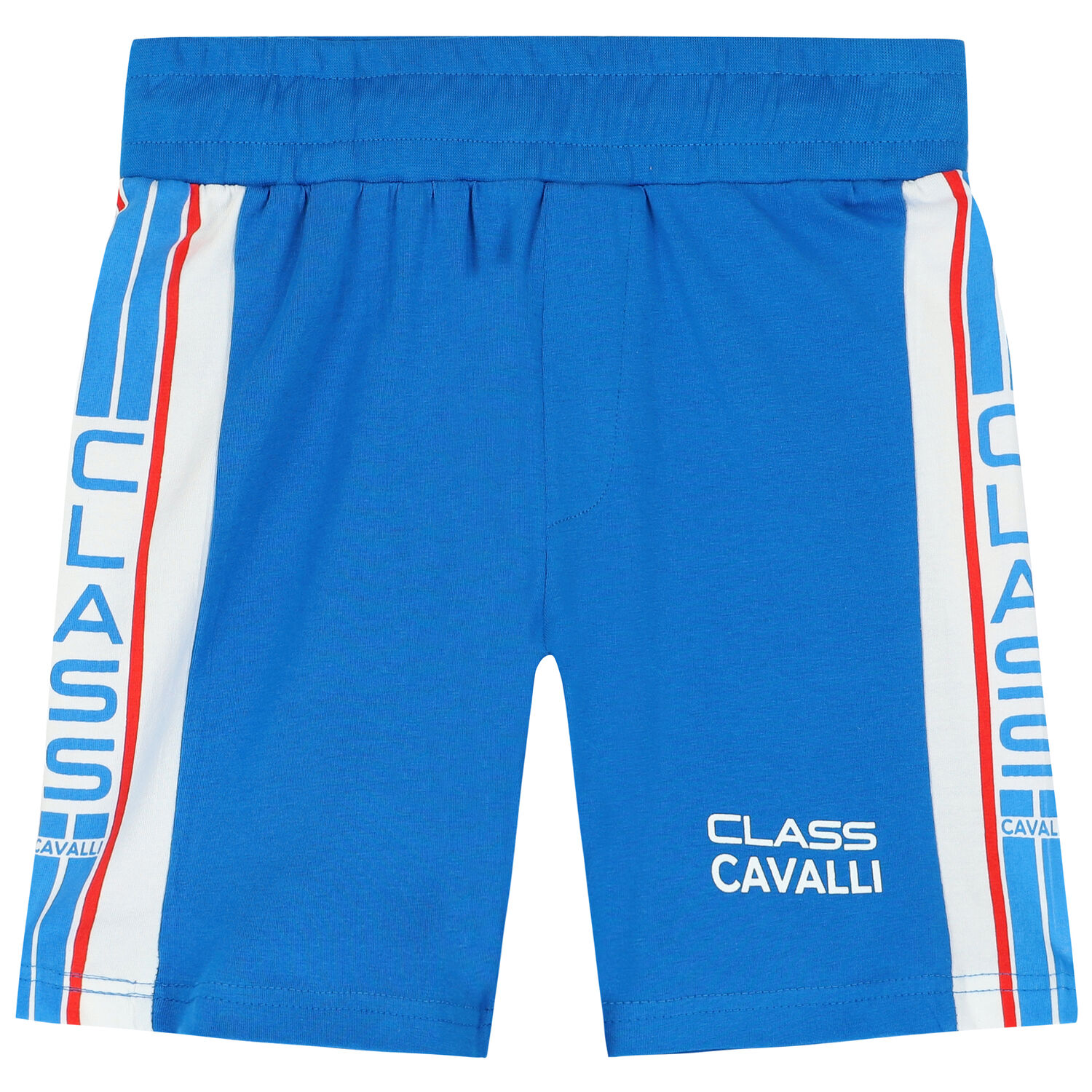 Boys Blue Logo Shorts, 1, hi-res