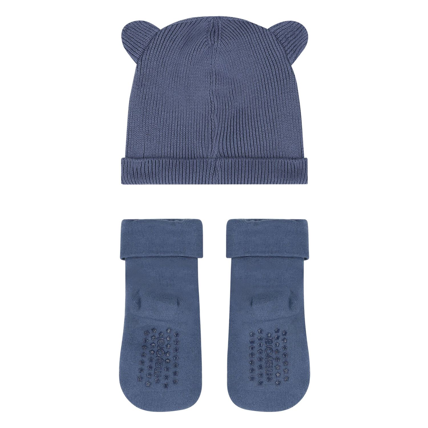 Baby Boys Blue Bear Hat & Socks Set, 1, hi-res image number null