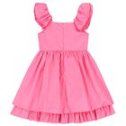Girls Pink Flared Dress, 1, hi-res