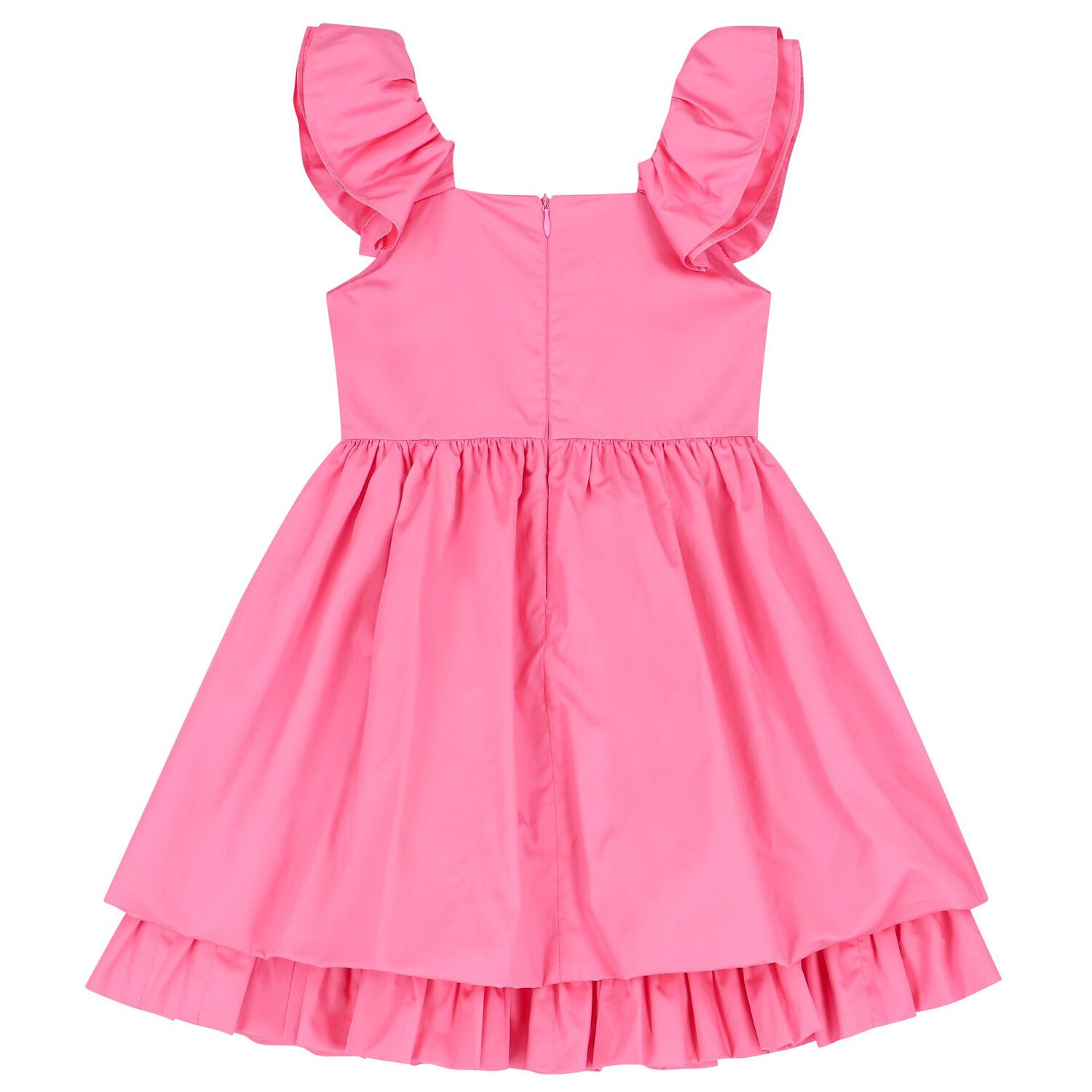 Girls Pink Flared Dress, 1, hi-res
