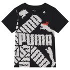 Boys Black Logo T-Shirt, 1, hi-res
