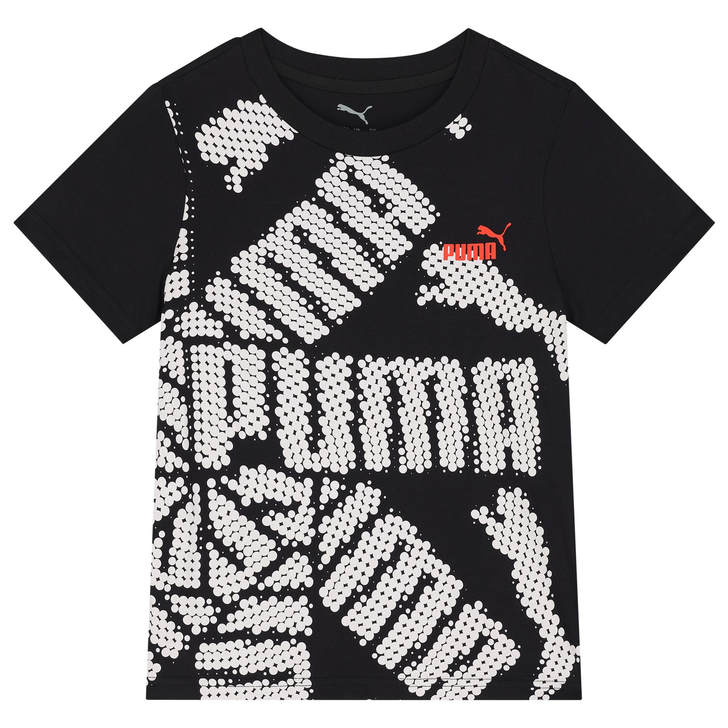 Boys Black Logo T-Shirt, 1, hi-res