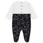 Black & White Logo Babygrow Gift Set, 1, hi-res