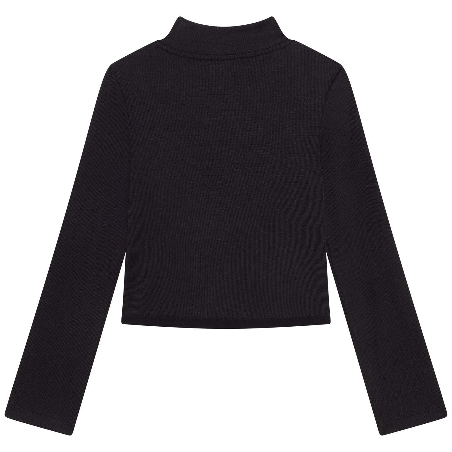 Girls Black Logo Long Sleeve Top, 1, hi-res image number null