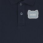 Baby Boys Navy Blue Logo Romper, 3, hi-res