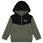 Boys Green & Black Logo Tracksuit, 2, hi-res