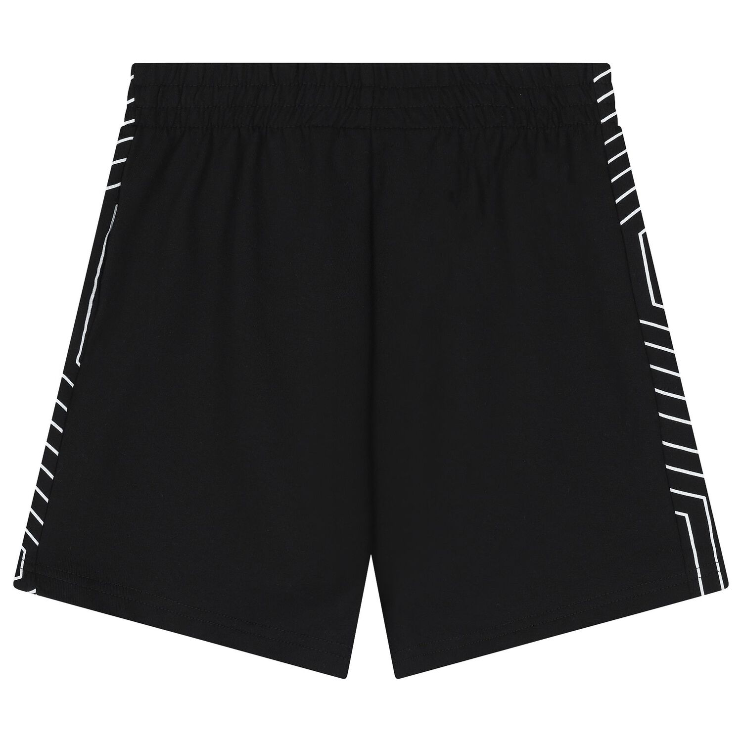 Boys Black Logo Shorts, 1, hi-res