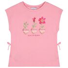 Girls Pink Flower Leggings Set, 3, hi-res